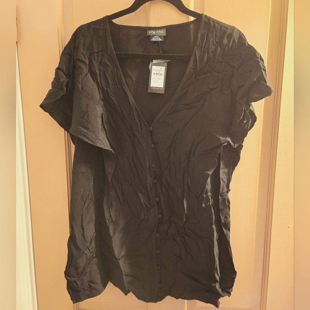 *City Chic size 18 black blouse